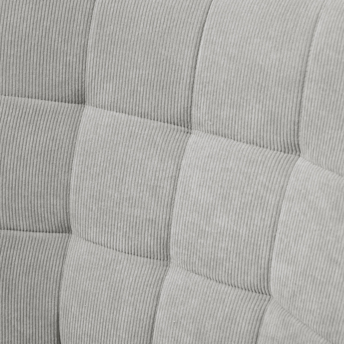 Fauteuil avec repose pied, dossier haut, pieds en bois et tissu aspect velours côtelé, pour salon chambre à coucher gris