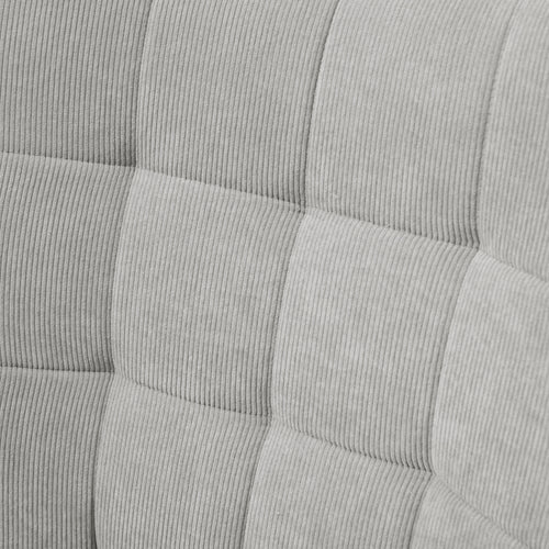 Armchair with Footstool, High Back, Wooden Legs and Corduroy Velvet Fabric, for Living Room Bedroom, Grey
